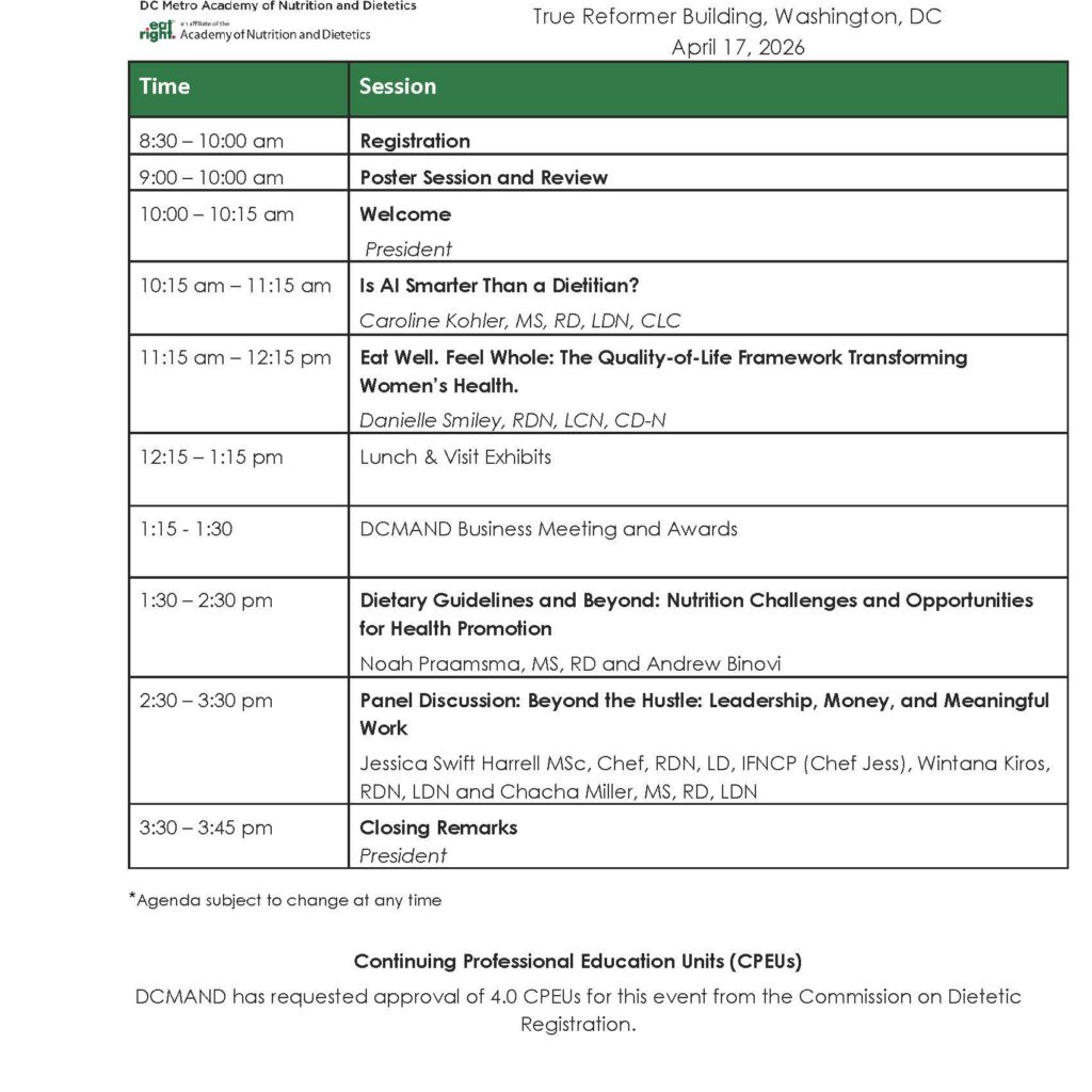 2026 DCMAND Annual Conference Agenda